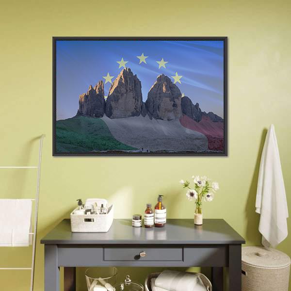 Dolomiti Flags Series Canvas Wall Art-3 Horizontal-Gallery Wrap-25" x 16"-Tiaracle