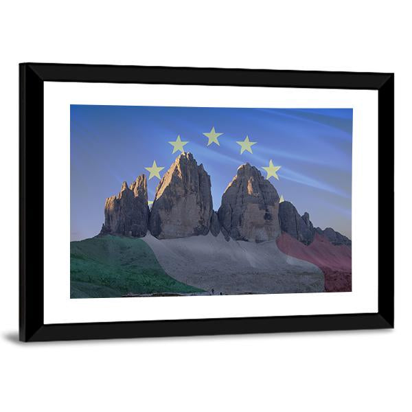 Dolomiti Flags Series Canvas Wall Art-3 Horizontal-Gallery Wrap-25" x 16"-Tiaracle