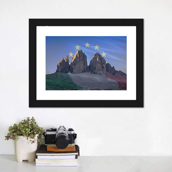 Dolomiti Flags Series Canvas Wall Art-3 Horizontal-Gallery Wrap-25" x 16"-Tiaracle