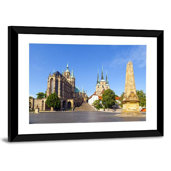 Dom Hill Of Erfurt Canvas Wall Art-5 Horizontal-Gallery Wrap-22" x 12"-Tiaracle