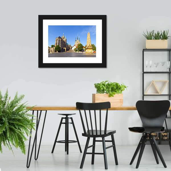 Dom Hill Of Erfurt Canvas Wall Art-3 Horizontal-Gallery Wrap-25" x 16"-Tiaracle