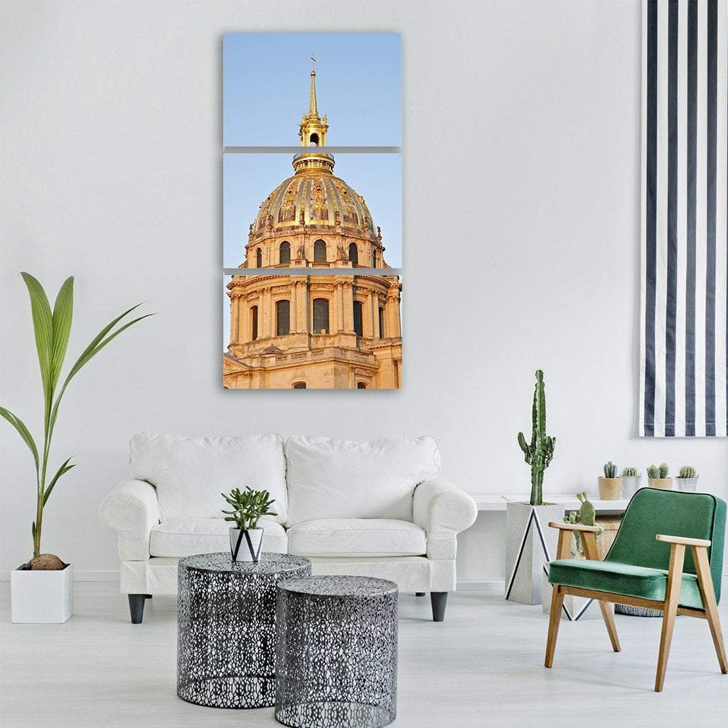 Dome Of Saint Louis Des Invalides In Paris Vertical Canvas Wall Art-3 Vertical-Gallery Wrap-12" x 25"-Tiaracle