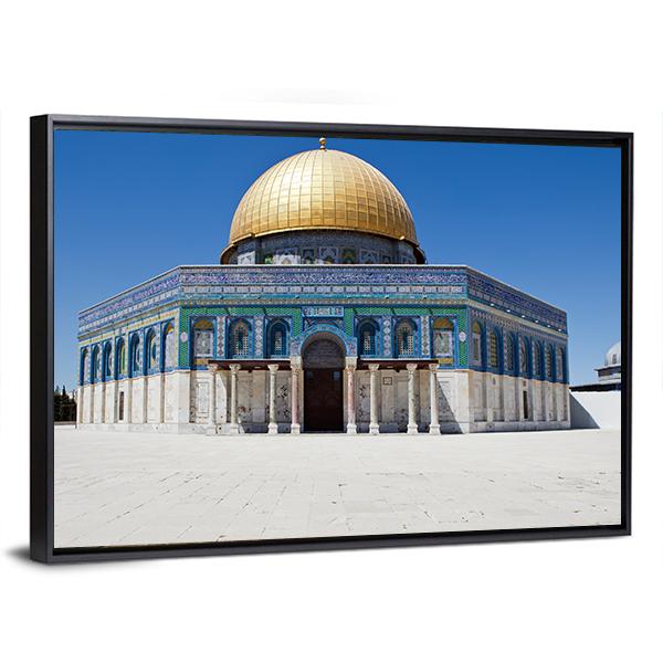 Dome Of The Rock Canvas Wall Art-3 Horizontal-Gallery Wrap-25" x 16"-Tiaracle