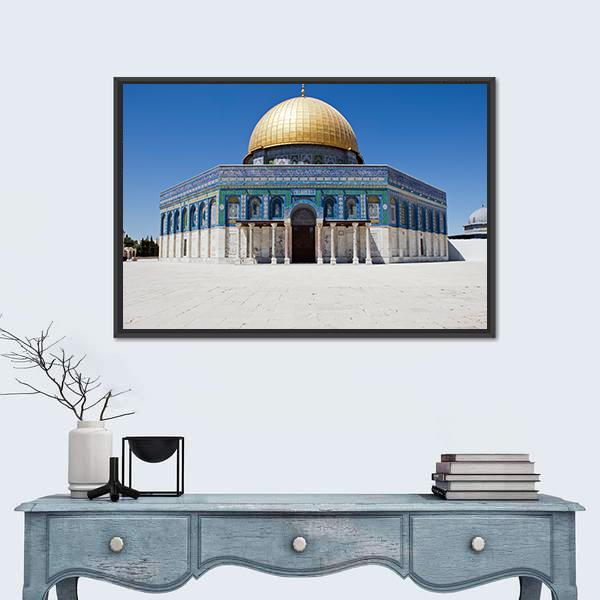 Dome Of The Rock Canvas Wall Art-3 Horizontal-Gallery Wrap-25" x 16"-Tiaracle