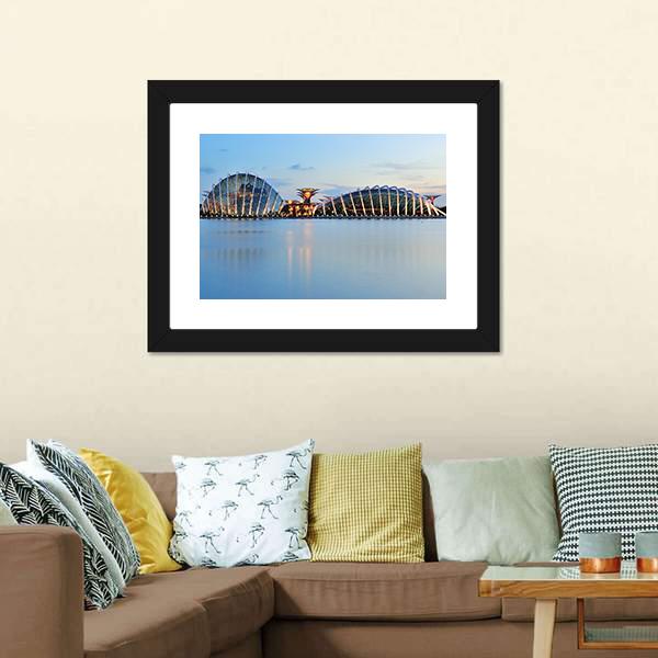 Domes & Super Trees Canvas Wall Art-1 Piece-Framed Print-20" x 16"-Tiaracle