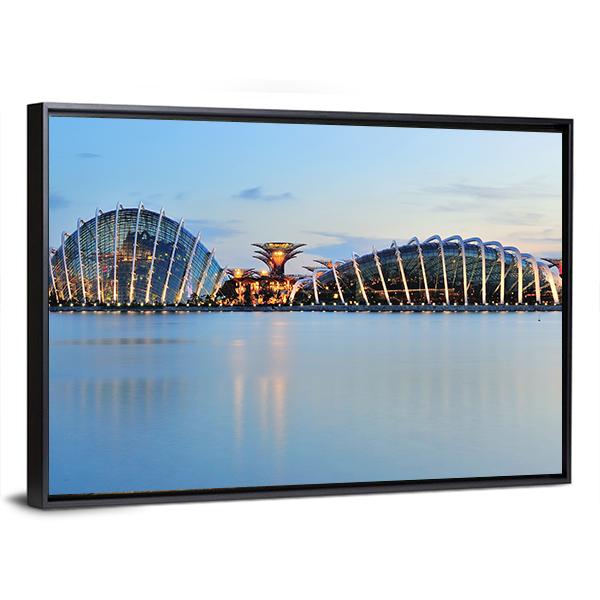 Domes &amp; Super Trees Canvas Wall Art-5 Horizontal-Gallery Wrap-22" x 12"-Tiaracle