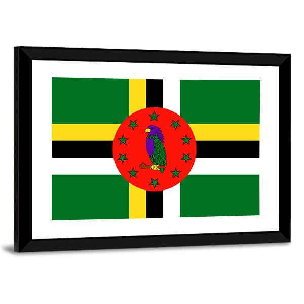 Dominica Flag Canvas Wall Art-5 Horizontal-Gallery Wrap-22" x 12"-Tiaracle