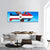 Dominican Republic Flag Panoramic Canvas Wall Art-3 Piece-25" x 08"-Tiaracle