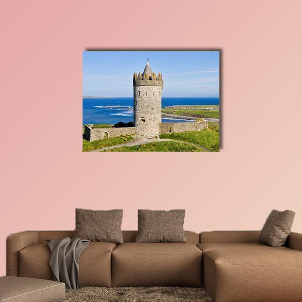 Doonagore Castle Canvas Wall Art-1 Piece-Gallery Wrap-48" x 32"-Tiaracle