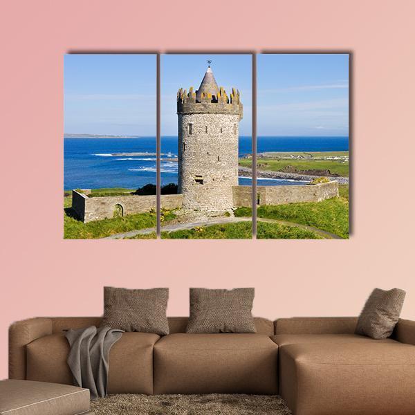 Doonagore Castle Canvas Wall Art-3 Horizontal-Gallery Wrap-37" x 24"-Tiaracle