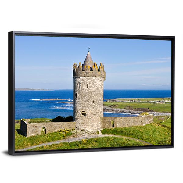 Doonagore Castle Canvas Wall Art-3 Horizontal-Gallery Wrap-25" x 16"-Tiaracle