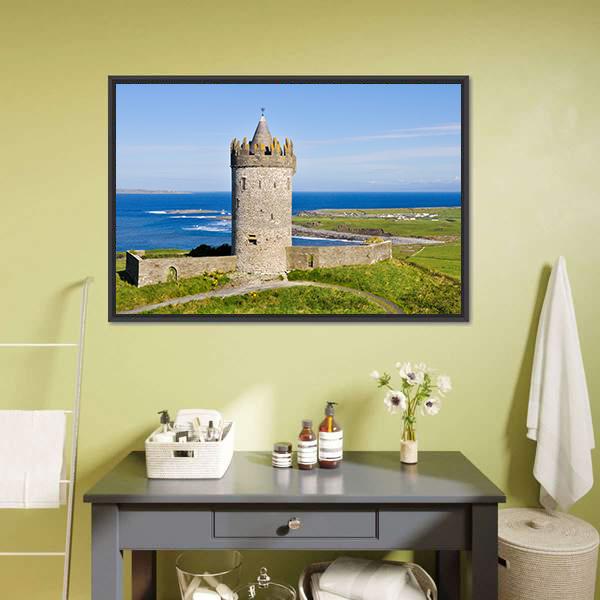 Doonagore Castle Canvas Wall Art-3 Horizontal-Gallery Wrap-25" x 16"-Tiaracle