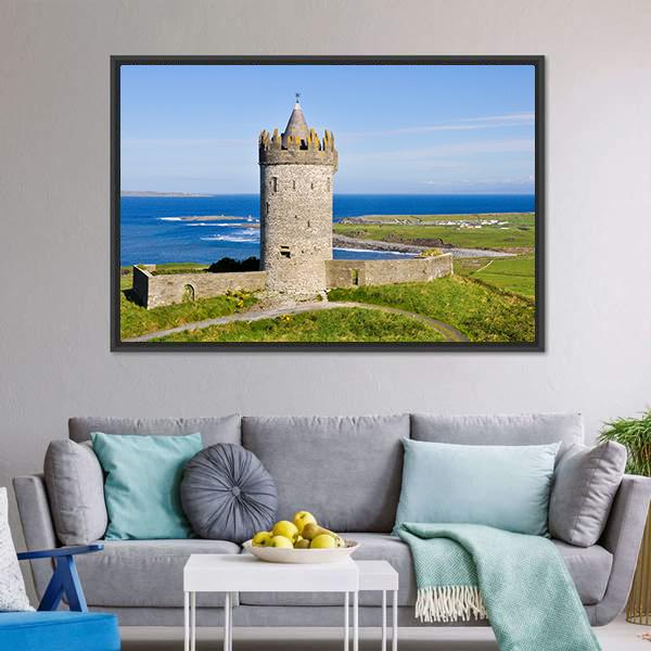 Doonagore Castle Canvas Wall Art-3 Horizontal-Gallery Wrap-25" x 16"-Tiaracle