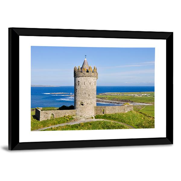 Doonagore Castle Canvas Wall Art-3 Horizontal-Gallery Wrap-25" x 16"-Tiaracle