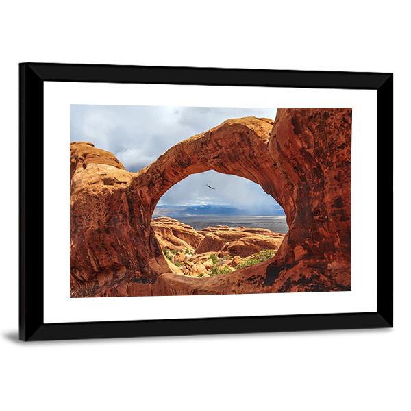 Double O Arch Utah Canvas Wall Art-5 Horizontal-Gallery Wrap-22" x 12"-Tiaracle