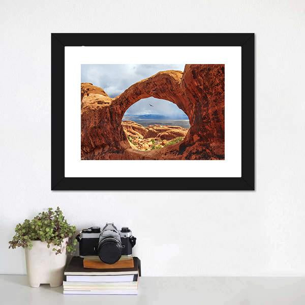 Double O Arch Utah Canvas Wall Art-5 Horizontal-Gallery Wrap-22" x 12"-Tiaracle
