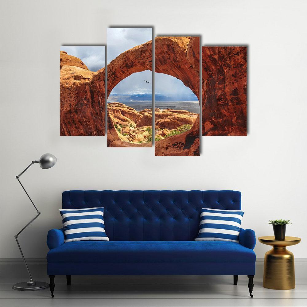 Double O Arch Utah Canvas Wall Art-4 Pop-Gallery Wrap-50" x 32"-Tiaracle