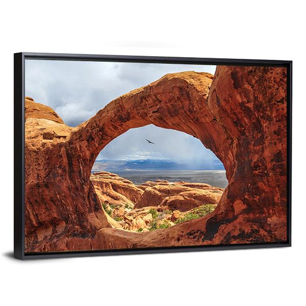 Double O Arch Utah Canvas Wall Art-3 Horizontal-Gallery Wrap-25" x 16"-Tiaracle