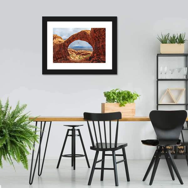 Double O Arch Utah Canvas Wall Art-3 Horizontal-Gallery Wrap-25" x 16"-Tiaracle