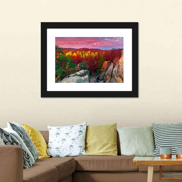 Dovbush Rocks Bubnyshche Canvas Wall Art-5 Horizontal-Gallery Wrap-22" x 12"-Tiaracle