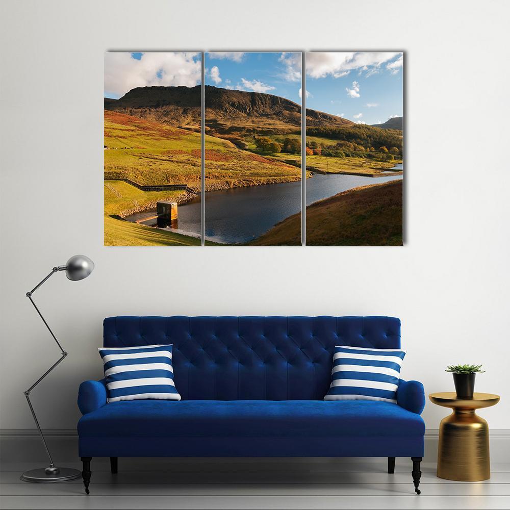 Dove Stone Reservoir Canvas Wall Art-3 Horizontal-Gallery Wrap-37" x 24"-Tiaracle
