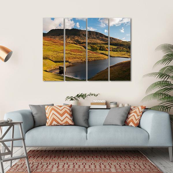 Dove Stone Reservoir Canvas Wall Art-4 Horizontal-Gallery Wrap-34" x 24"-Tiaracle