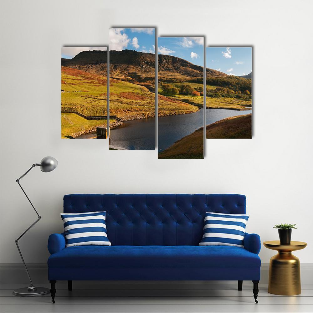 Dove Stone Reservoir Canvas Wall Art-4 Pop-Gallery Wrap-50" x 32"-Tiaracle