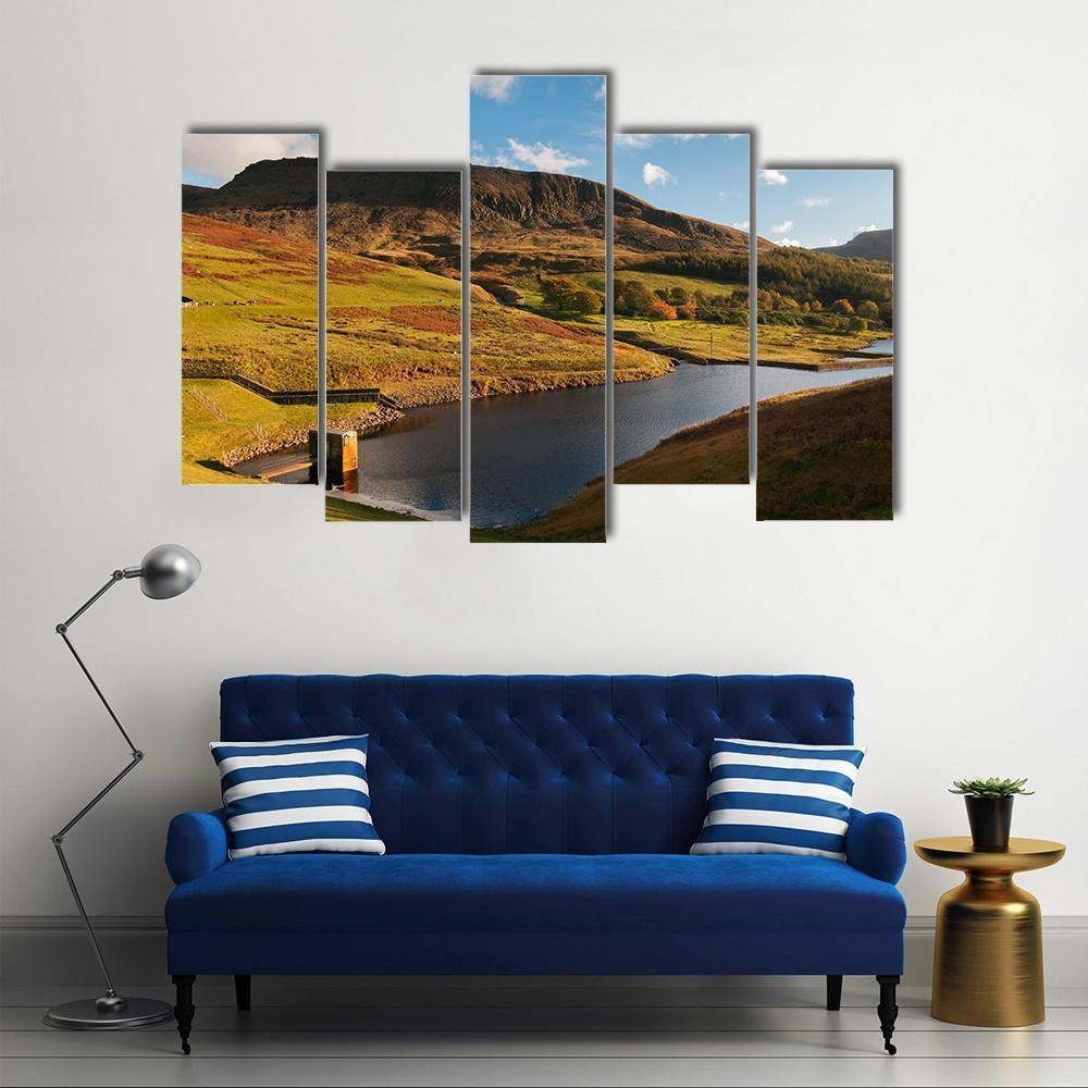 Dove Stone Reservoir Canvas Wall Art-5 Pop-Gallery Wrap-47&quot; x 32&quot;-Tiaracle