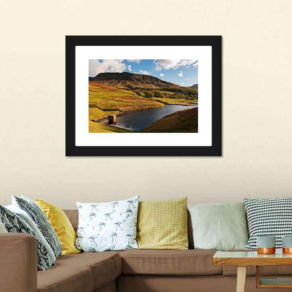 Dove Stone Reservoir Canvas Wall Art-1 Piece-Framed Print-20&quot; x 16&quot;-Tiaracle
