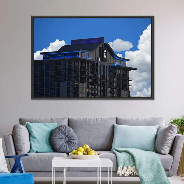 Downtown Building In Orlando Canvas Wall Art-1 Piece-Floating Frame-24" x 16"-Tiaracle
