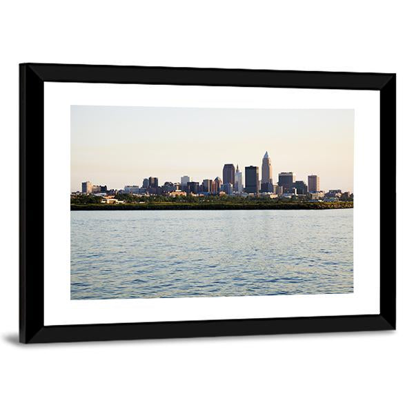 Downtown Cleveland Canvas Wall Art-3 Horizontal-Gallery Wrap-25" x 16"-Tiaracle