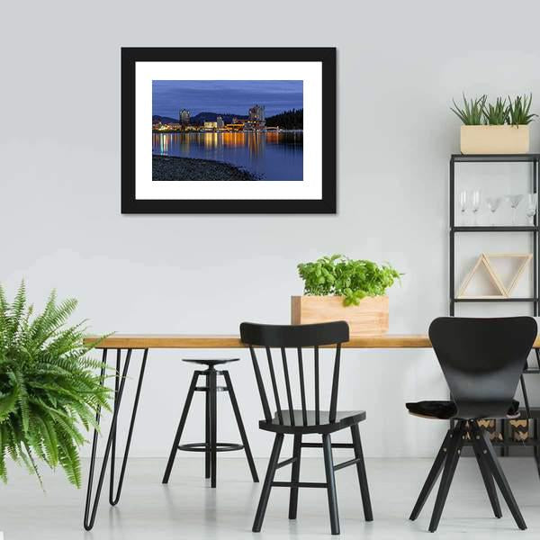 Downtown Coeur d'Alene Panoramic Canvas Wall Art-1 Piece-36" x 12"-Tiaracle