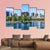 Montreal Behind Lake Canvas Wall Art-5 Pop-Gallery Wrap-47" x 32"-Tiaracle