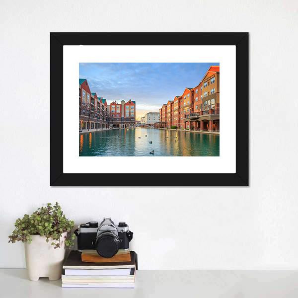 Downtown Of Indianapolis Canvas Wall Art-3 Horizontal-Gallery Wrap-25" x 16"-Tiaracle