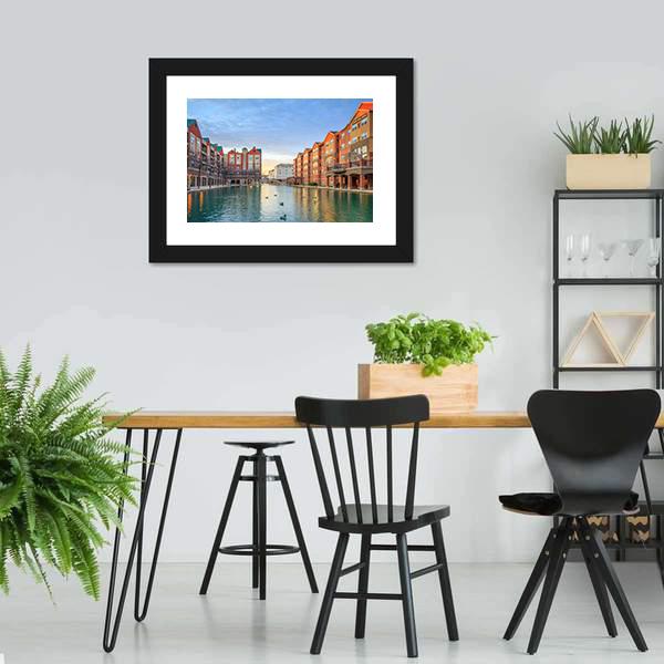 Downtown Of Indianapolis Canvas Wall Art-3 Horizontal-Gallery Wrap-25" x 16"-Tiaracle