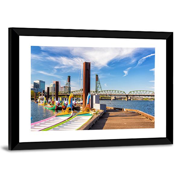 Dragon Boats Canvas Wall Art-3 Horizontal-Gallery Wrap-25" x 16"-Tiaracle