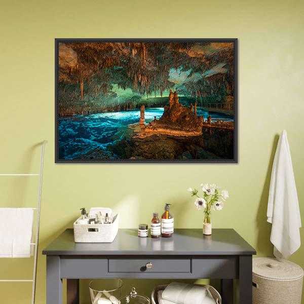 Dragon Caves Lake Canvas Wall Art-3 Horizontal-Gallery Wrap-25" x 16"-Tiaracle