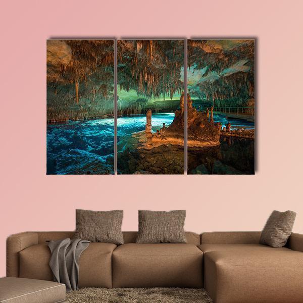 Dragon Caves Lake Canvas Wall Art-3 Horizontal-Gallery Wrap-25" x 16"-Tiaracle