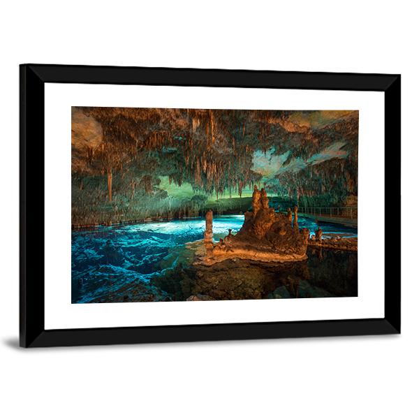 Dragon Caves Lake Canvas Wall Art-3 Horizontal-Gallery Wrap-25" x 16"-Tiaracle