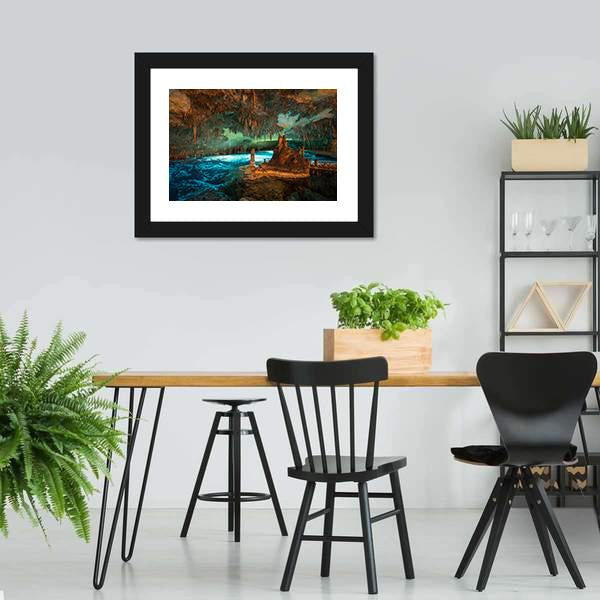 Dragon Caves Lake Canvas Wall Art-3 Horizontal-Gallery Wrap-25" x 16"-Tiaracle