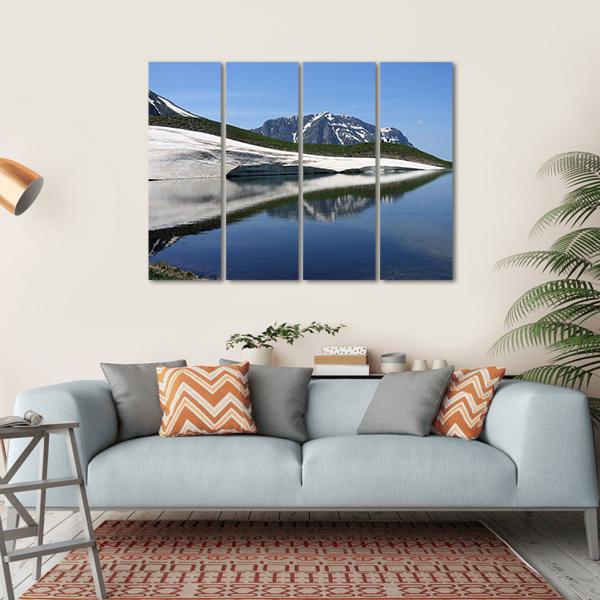 Dragon Lake & Astraka Peak Canvas Wall Art-4 Horizontal-Gallery Wrap-34" x 24"-Tiaracle