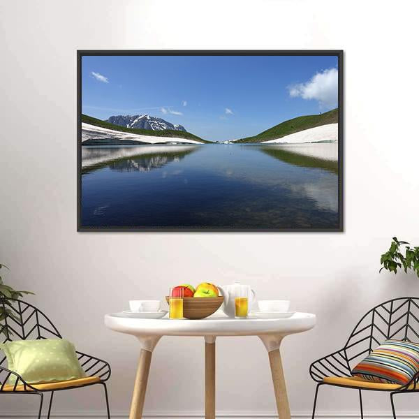 Dragon Lake Canvas Wall Art-1 Piece-Floating Frame-24" x 16"-Tiaracle