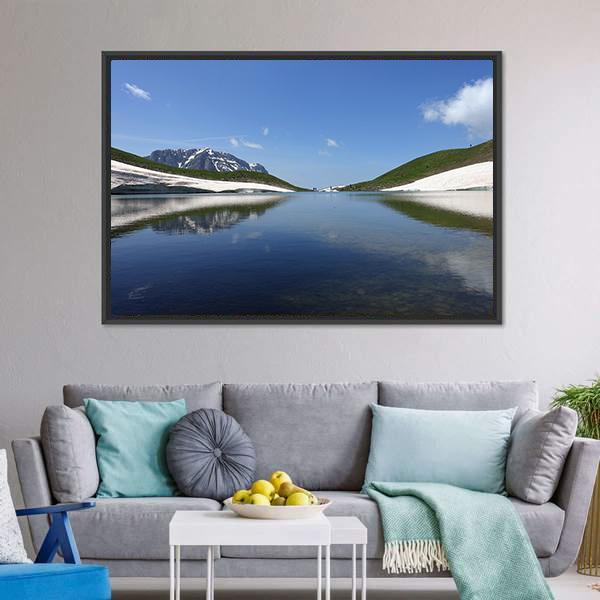 Dragon Lake Canvas Wall Art-3 Horizontal-Gallery Wrap-25" x 16"-Tiaracle