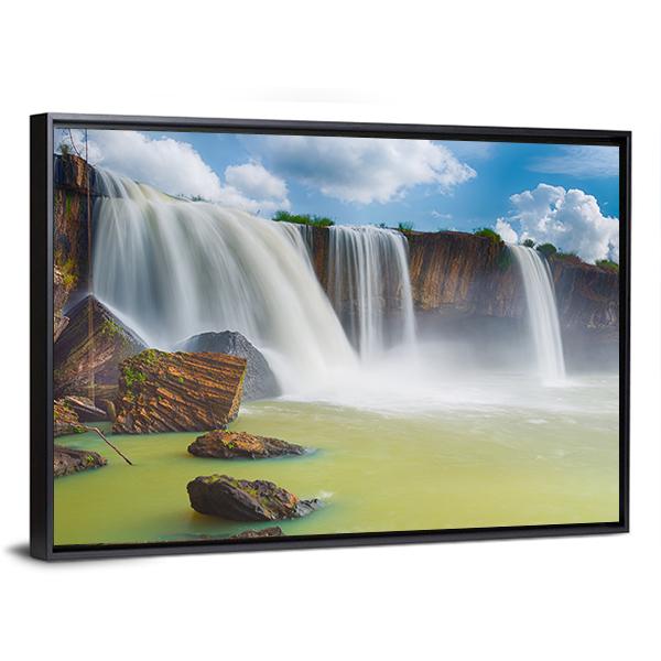 Dramatic Chalk Cliffs Canvas Wall Art-3 Horizontal-Gallery Wrap-25" x 16"-Tiaracle