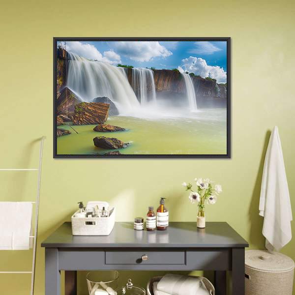 Dramatic Chalk Cliffs Canvas Wall Art-3 Horizontal-Gallery Wrap-25" x 16"-Tiaracle