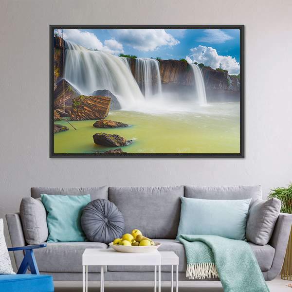 Dramatic Chalk Cliffs Canvas Wall Art-3 Horizontal-Gallery Wrap-25" x 16"-Tiaracle