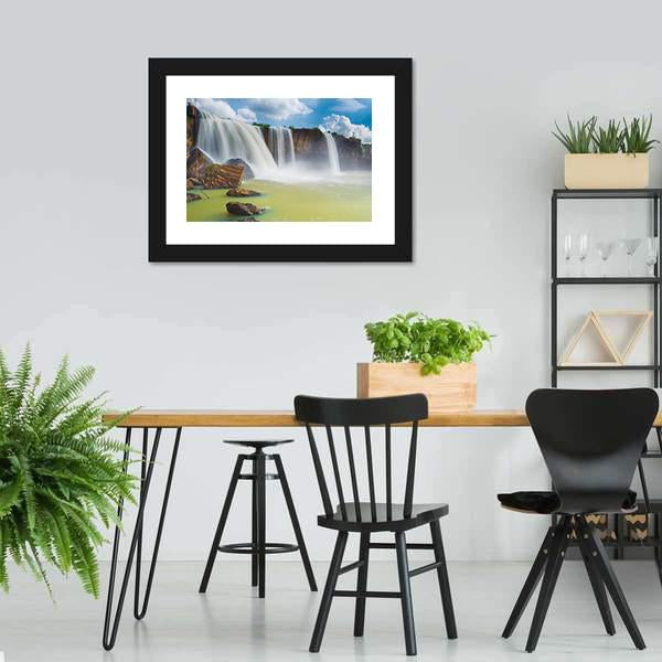 Dramatic Chalk Cliffs Canvas Wall Art-3 Horizontal-Gallery Wrap-25" x 16"-Tiaracle