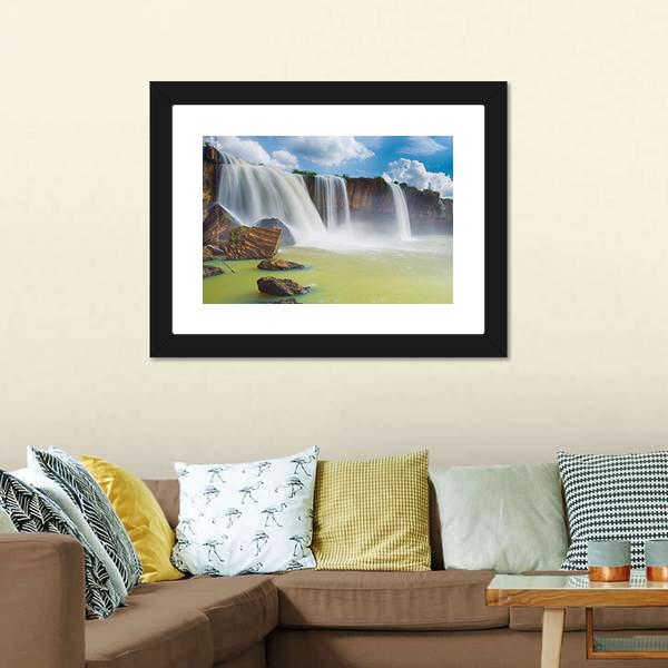 Dramatic Chalk Cliffs Canvas Wall Art-1 Piece-Framed Print-20" x 16"-Tiaracle