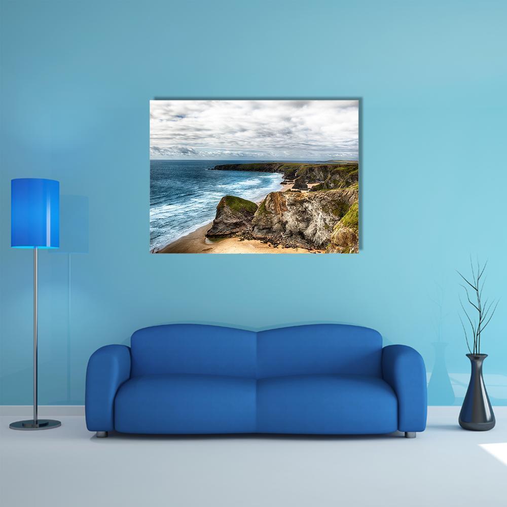Dramatic Coast Landscape Canvas Wall Art-1 Piece-Gallery Wrap-48" x 32"-Tiaracle