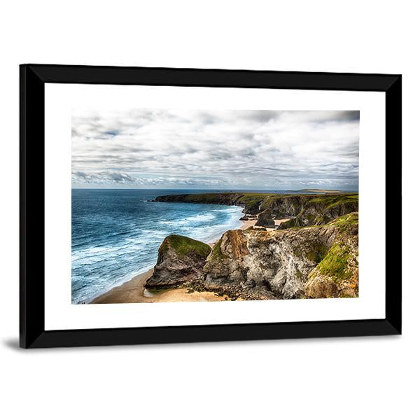 Dramatic Coast Landscape Canvas Wall Art-3 Horizontal-Gallery Wrap-25" x 16"-Tiaracle
